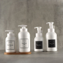 Customizable 300ml 500ml White Skincare Shampoo Shower Gel Bottle HDPE Plastic with Foam Pump and Screen Printing
