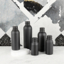 Limited Offer 40ml to 200ml Matte Black Aluminum Bottles Threaded Cap Refillable Containers for Lotions