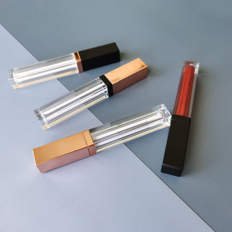 2024 Most Popular Best Seller square Lip Gloss Tubes Custom Unique Lip Tubes with Low MOQ for Cosmetic