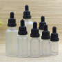 Limited Offer Frosted Glass Dropper Bottles 10ml 50ml for Serums Essential Oils Pump Sprayer Refillable Cosmetic Containers