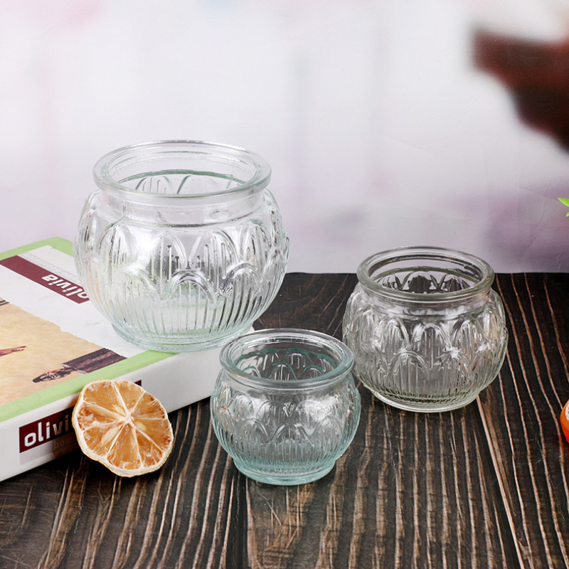 Ready to Ship Clear Pineapple Unique Candle Jars Glass Base with Aluminum Cap Recyclable Feature