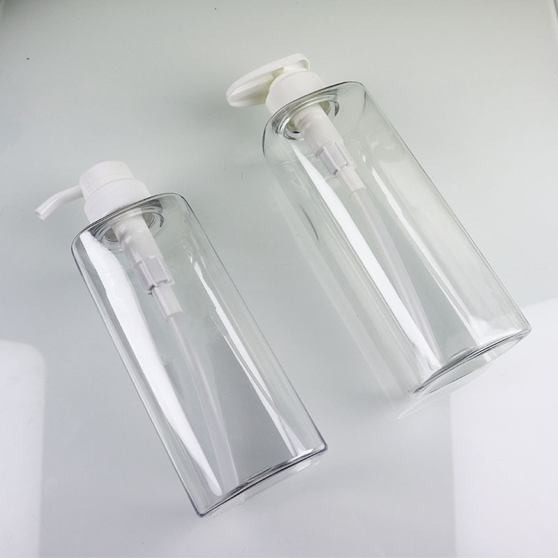 PET Lotion Bottle 500ml Shampoo and Body Wash Body Lotion Bottle 32 Teeth Clear Shoulder 550ml Plastic Lotion Bottle