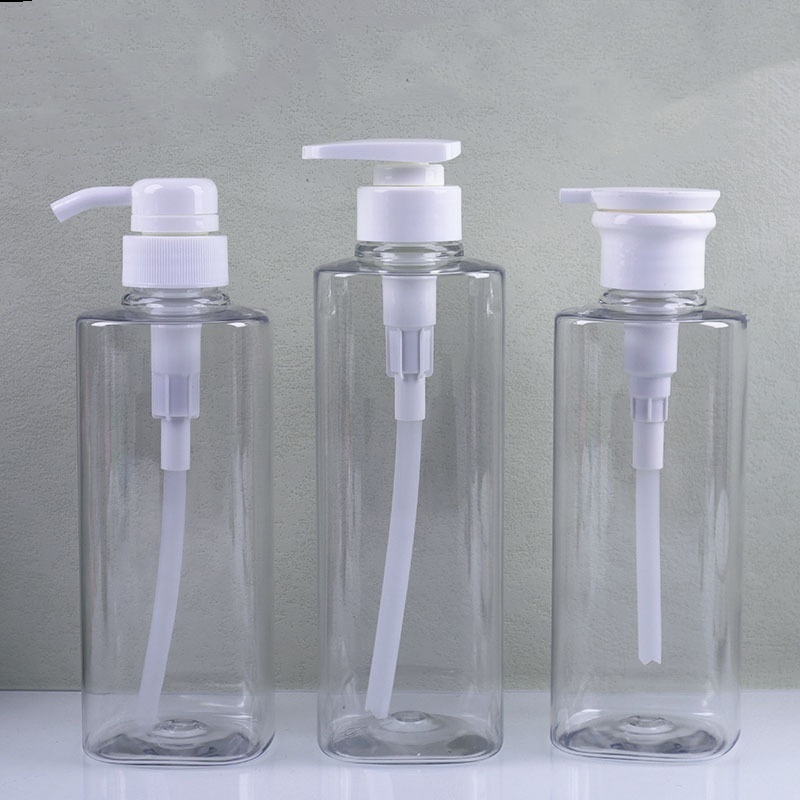 PET Lotion Bottle 500ml Shampoo and Body Wash Body Lotion Bottle 32 Teeth Clear Shoulder 550ml Plastic Lotion Bottle