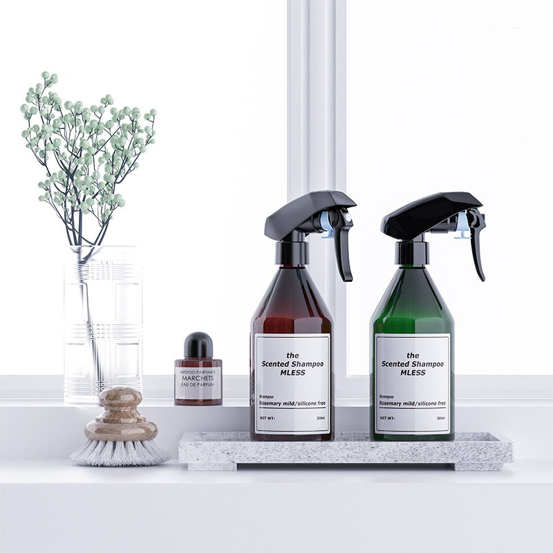 300ml Cosmetic Empty Spray Bottle Trigger Room Green Spray Bottles Hairdressing Pet Spray Pump Bottle