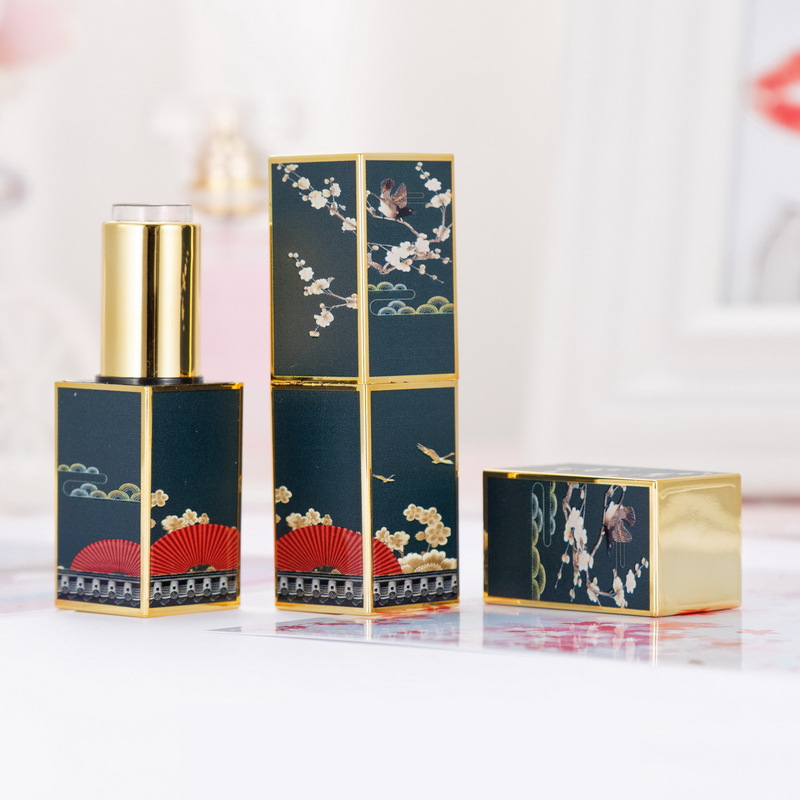 3D Embossed Magnetic Buckle Lipstick Tube 12.1mm Lip Package