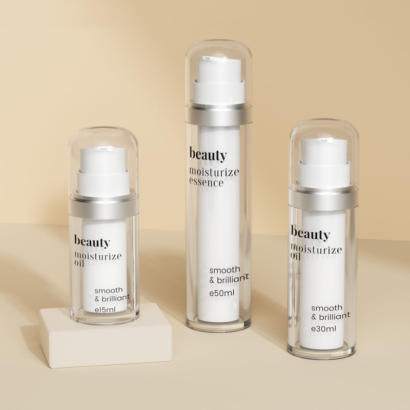 Custom PP Airless Vacuum Bottle 15ml 30ml 50ml Eco Friendly with Replaceable Inner Container for Cosmetic Packaging