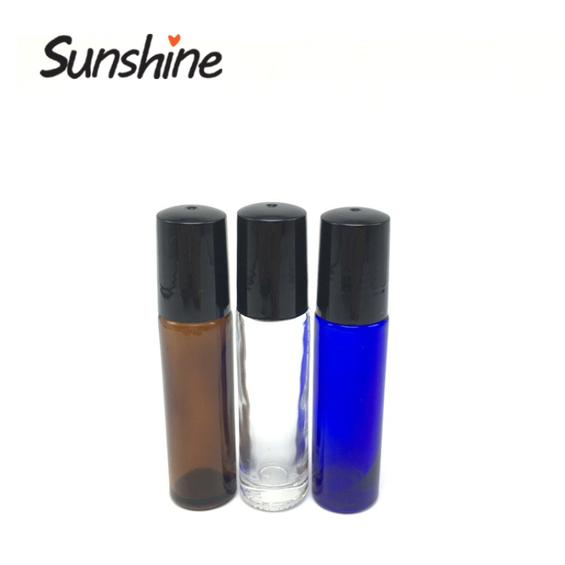 10ml Amber Glass Roll-on Bottle Empty Roller for Ball Vial for Essential Oils