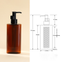 Custom Skincare 150ml 200ml Amber Oval PET Bottle Private Label Plastic Packaging with Screw Cap for Your Cosmetic Brand