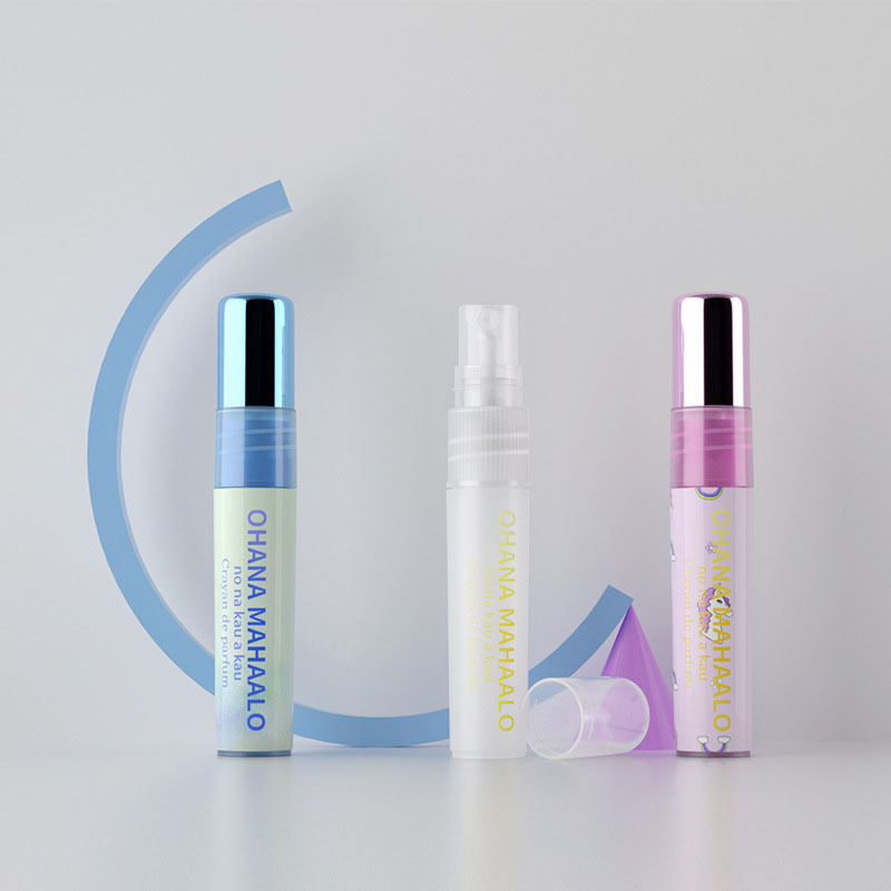 New Arrival 5ml Small Plastic clear Spray Bottle Perfume Pen Sample Bottle PP Empty Blue Perfume Bottles