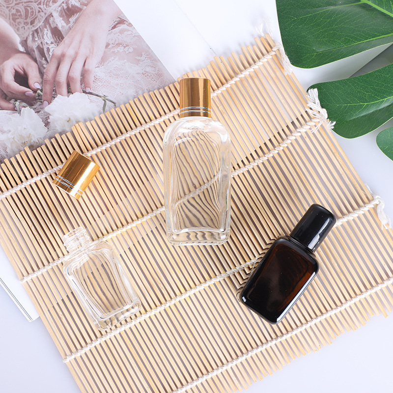 Roll on Glass Vial Bottle with Stainless Steel Roller and Aluminum Cap