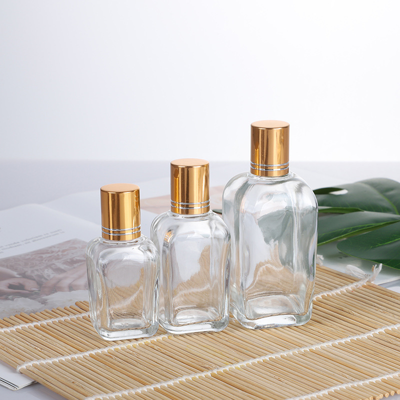 Roll on Glass Vial Bottle with Stainless Steel Roller and Aluminum Cap