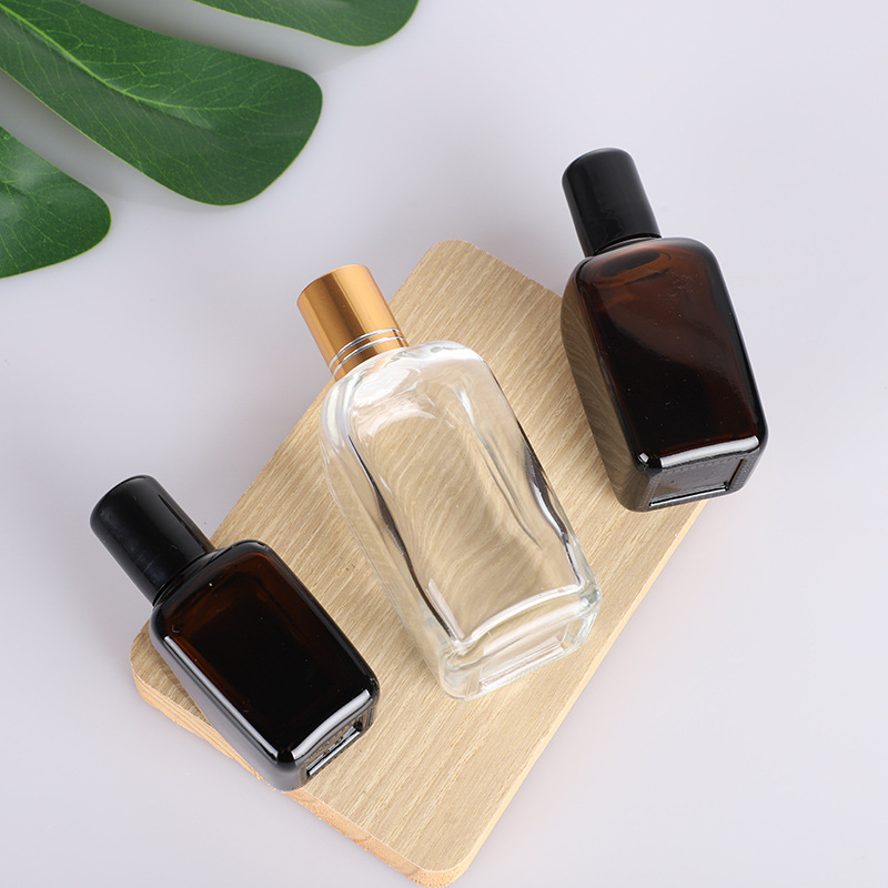 Roll on Glass Vial Bottle with Stainless Steel Roller and Aluminum Cap