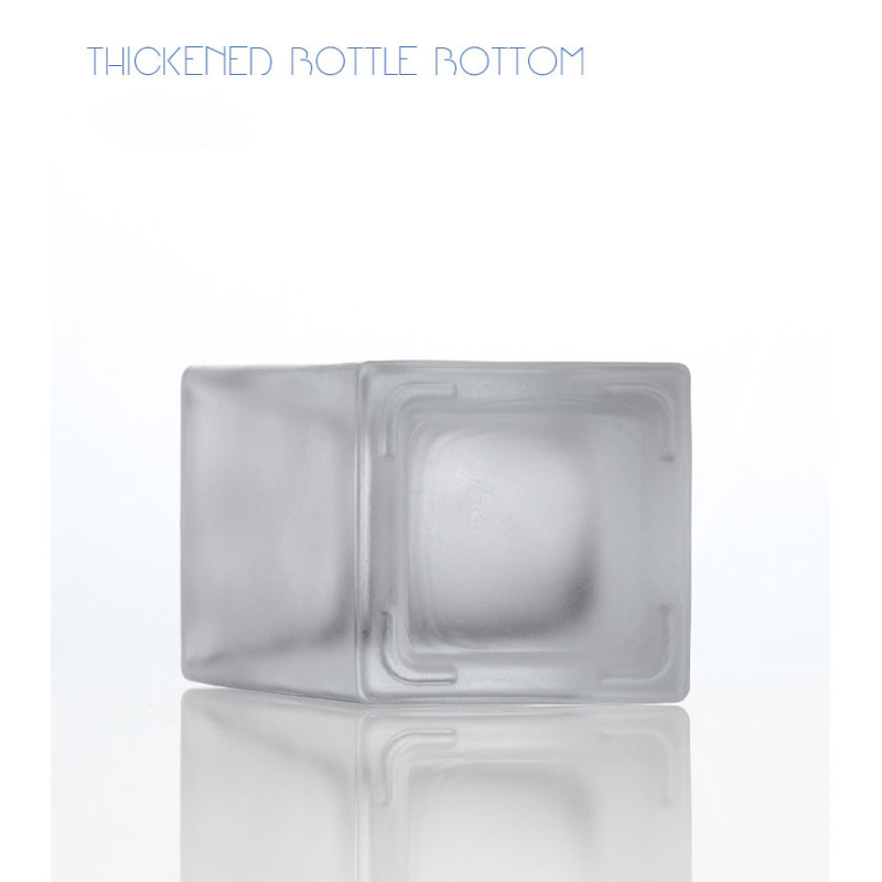 Skincare Frosted clear Bottle Facial Cream Cosmetic Glass Packaging Bottle for Cosmetics