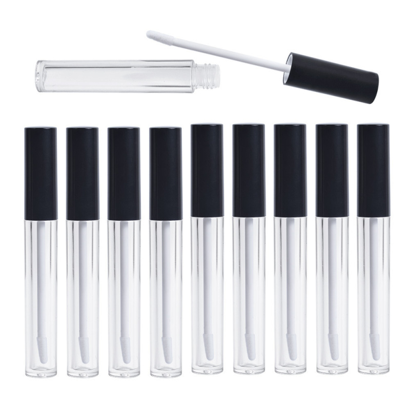 New Full Clear Lip Gloss Tube Empty Plastic 4ml Lipgloss Container Transparent Liquid Lipstick