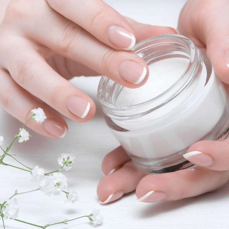 12 PCS 1 oz Frosted Glass Containers Refillable Cosmetic Vials for Eye Cream Salve Lotion Ointment with Plastic Cap