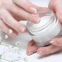 12 PCS 1 oz Frosted Glass Containers Refillable Cosmetic Vials for Eye Cream Salve Lotion Ointment with Plastic Cap