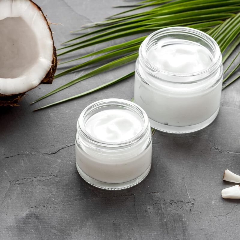 12 PCS 1 oz Frosted Glass Containers Refillable Cosmetic Vials for Eye Cream Salve Lotion Ointment with Plastic Cap