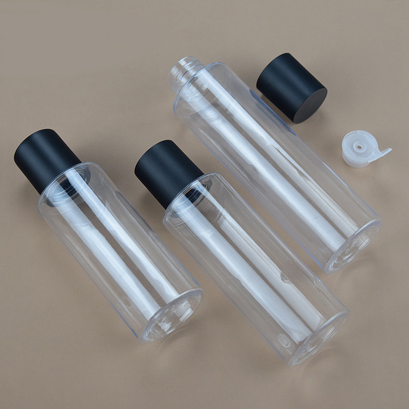 Wholesale 100ml 120ml 150ml Empty Transparent Plastic Cosmetic Toner Bottle with Screw Cap