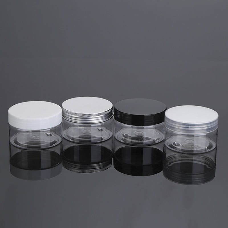 Luxury 100ml Empty PET Plastic Cosmetic Skin Care Cream Jars with Different Lids