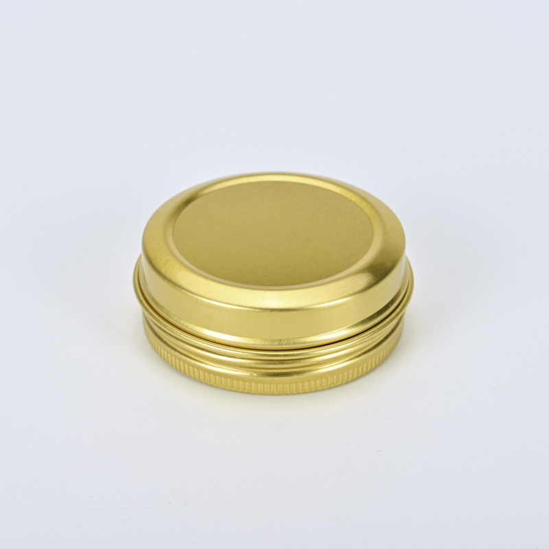 HANGZHOU SUNSHINE Hot Style 60ml 2oz Flat Gold Tin Candle Jar with Gold Lid for Ready to Ship