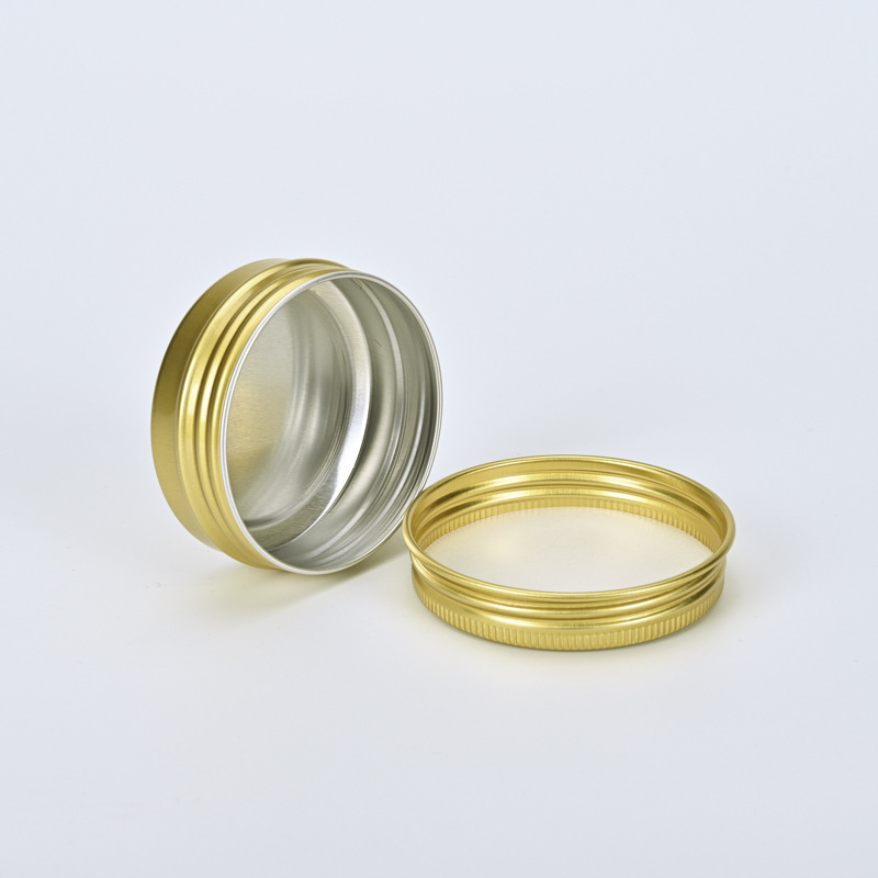 HANGZHOU SUNSHINE Hot Style 60ml 2oz Flat Gold Tin Candle Jar with Gold Lid for Ready to Ship