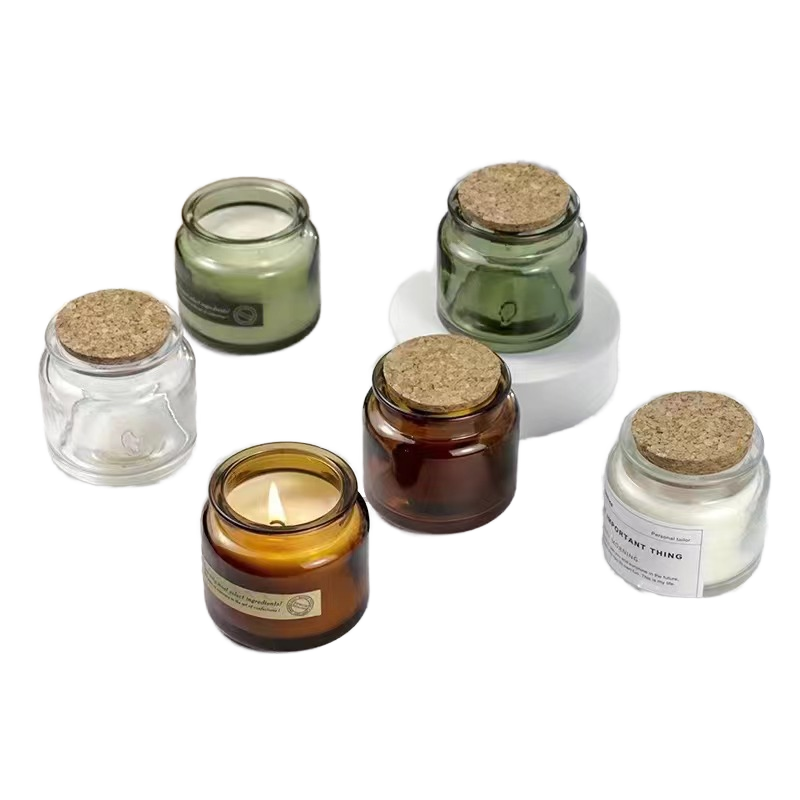 Glass Candle Jar 100 ml 200 ml Empty Glass Container Glass Jar Amber Glass Jar Green Glass Jar Candle Making Product