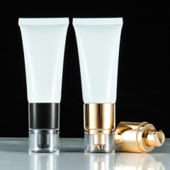 Hot Selling 50ml Soft Plastic Airless Tube Empty Cosmetic Packaging with Screw Cap for Skin Care
