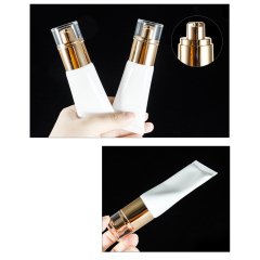 Hot Selling 50ml Soft Plastic Airless Tube Empty Cosmetic Packaging with Screw Cap for Skin Care