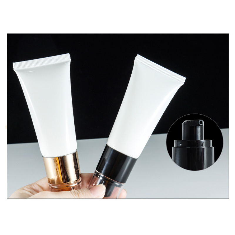 Hot Selling 50ml Soft Plastic Airless Tube Empty Cosmetic Packaging with Screw Cap for Skin Care