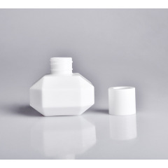 New Design Luxury Unique Shape 100ml Reed Diffuser Opal White Glass Aroma Bottle with Cap for Perfume