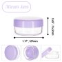 3 Gram Sample Containers With Lids, 100 Count Tiny Sample Jars, Lotion, Powder, Beauty Products(Purple Lids)