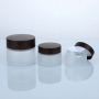 China Made 5g 30g Cosmetics Jars Glass Face Cream Jars Container with Grain Lid Frosted Glass Jar