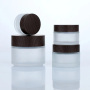 China Made 5g 30g Cosmetics Jars Glass Face Cream Jars Container with Grain Lid Frosted Glass Jar