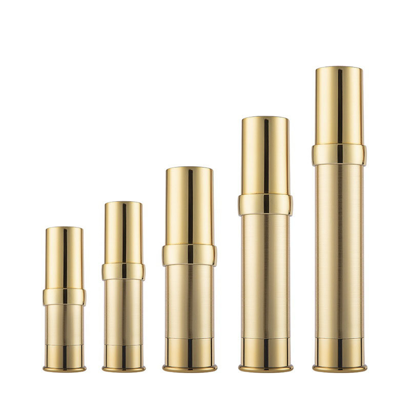 Ningbo AS 15ml Airless Pump Bottle Plastic Bottles for Sale Silver and Gold Cosmetic Spray Plastic Bottle