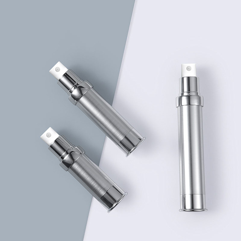 Ningbo AS 15ml Airless Pump Bottle Plastic Bottles for Sale Silver and Gold Cosmetic Spray Plastic Bottle