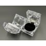Casket  Boxing Ring Clear Crystal Box Trinket Box Plastic Ring Earrings Gift Wrap Jewelry Display Box