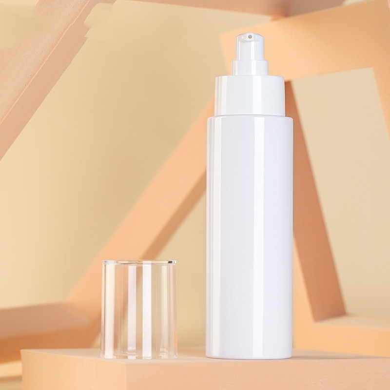 120ml 150ml Lotion Pump Bottle Lotion Bottle Luxury Split Flacon Démaquillant Transparent Cosmetic Jars with Lids