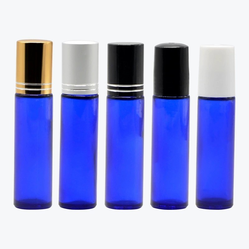 10ml Factory Customizable Accepted Blue Glass Roller Bottles for Essential Oil