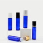 10ml Factory Customizable Accepted Blue Glass Roller Bottles for Essential Oil