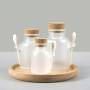 100ml 200ml 300ml 500ml Bath Bottle  Bath Salt Jar 10oz Bath Salt Jar Spoon Plastic Body Scrub Jar with Wooden Spoon