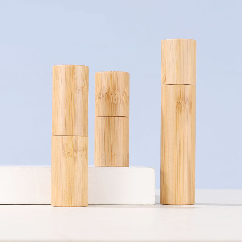5ml10ml Luxury Bamboo Packaging Cosmetics Essential Oil Serum Roll on Bottle With Glass Inner