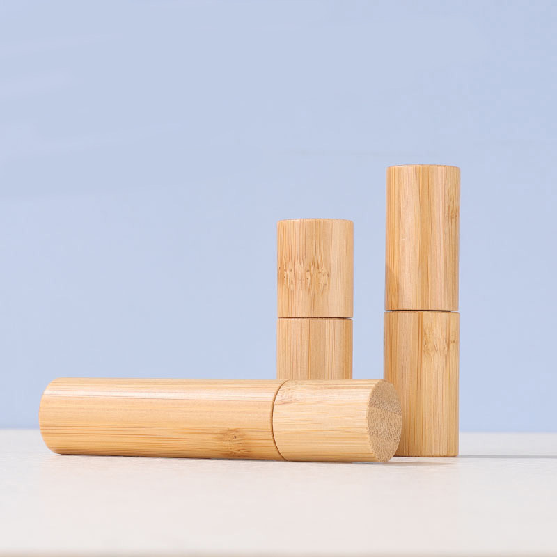 5ml10ml Luxury Bamboo Packaging Cosmetics Essential Oil Serum Roll on Bottle With Glass Inner