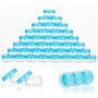 Empty Plastic Jar 3g Empty 3g Mini Plastic Cream Sample Jars Eye Cream Jar Cosmetic Container with Colored Lids