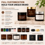 High-end Empty 100ml 250ml Candle Jars Amber Glass Jars with Silver Golden Black Aluminum Lids