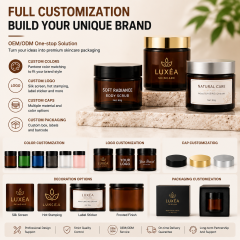 High-end Empty 100ml 250ml Candle Jars Amber Glass Jars with Silver Golden Black Aluminum Lids