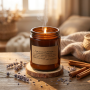 High-end Empty 100ml 250ml Candle Jars Amber Glass Jars with Silver Golden Black Aluminum Lids