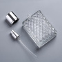 100ml Clear Crystal Glass Bottle Square Shape with Pump Sprayer for Perfume Storage and Dispensing