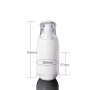 50ml Cosmetic Bottle with Pump for Skin Care Cream Round Cylinder Body Lotion Bottle Screw Cap Pump Sprayer Sealing Type