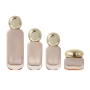 High-End Luxury 30ml 50ml Transparent Glass Perfume Bottle Wx-43 Spherical Cap Gold Screw Cap Seal and Pump Sprayer