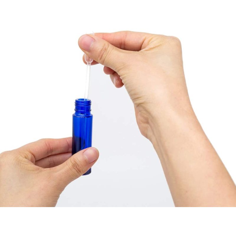 10ml Roller Bottles 24Pack Cobalt Blue Thick Glass Essential Oil Roller Bottles Stainless Steel Roller with 2 Droppers